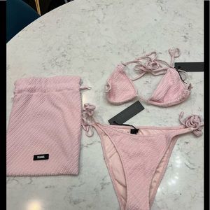 Triangl light pink bikini NWT medium